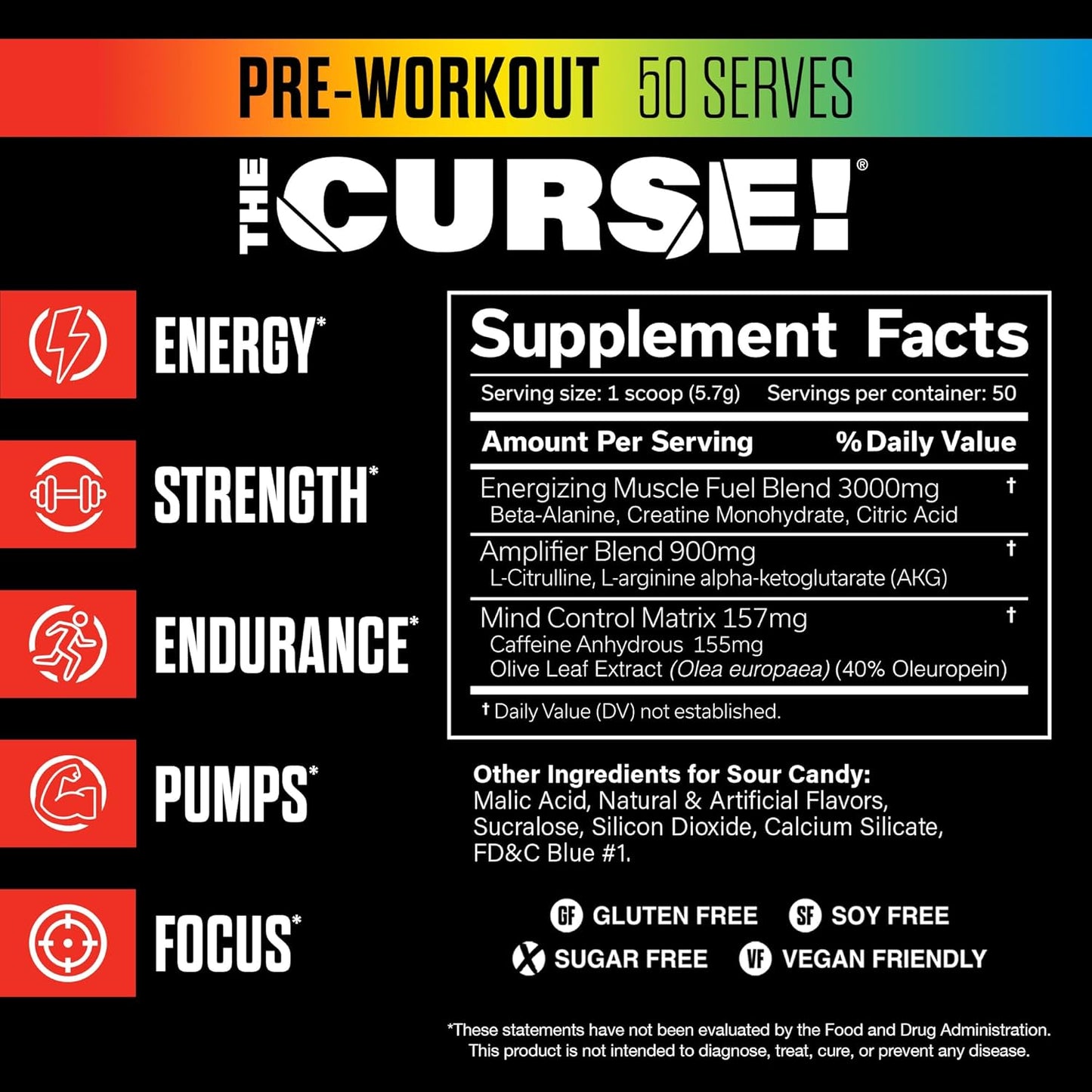 JNX SPORTS The Curse! Pre Workout 50 Servings